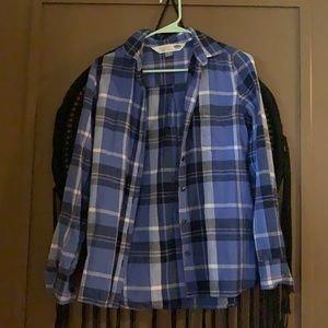 Small blue and pink cotton flannel